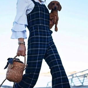 ZARA PLAID JUMPSUIT